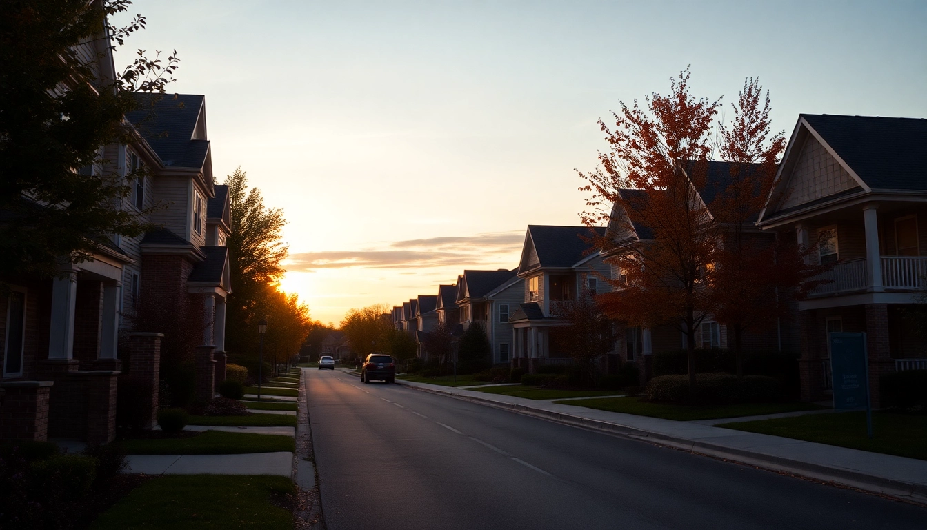 Experience the charm of Margaret Drive Residence, featuring a serene street view in warm sunset lighting.