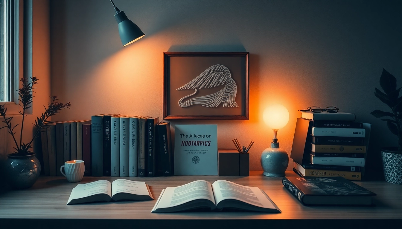 Enhance your knowledge of nootropics with a cozy workspace filled with insightful books.