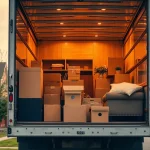 Efficient home removals West Yorkshire showcasing a moving truck with packed belongings ready for transport.