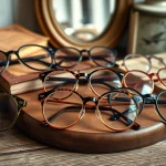 Highlight vintage frames showcasing unique styles and intricate details on a rustic table.