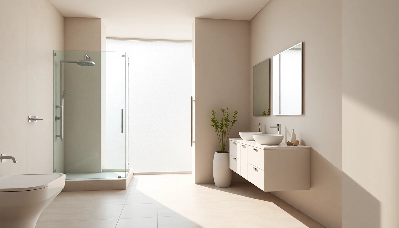 Beautiful small bathroom remodel featuring modern fixtures and a spacious shower design.