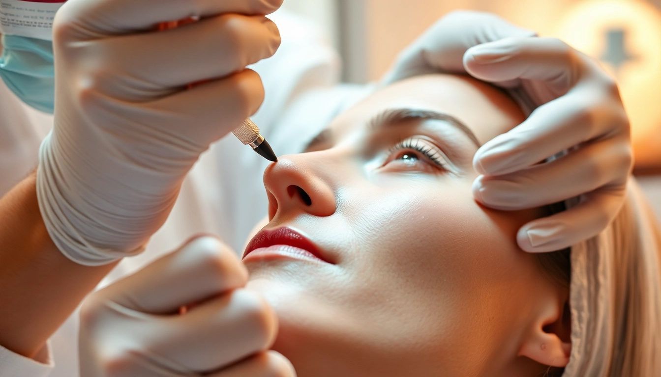 Behandlung mit Botulinumtoxin zur Hautverjüngung für einen frischen und entspannten Teint.