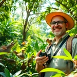 Wildlife conservationist engaging with biodiversity at www.sudswild.com, showcasing vibrant nature.