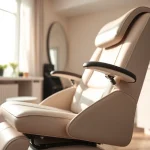 Luxurious kosmetik stuhl in a modern salon, emphasizing comfort and design.