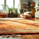 Admire Zemmour Vintage rugs showcasing intricate designs and warm colors in a cozy living room.