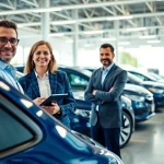 Engaging discussions in the competitive car Part Exchange process at a dealership.
