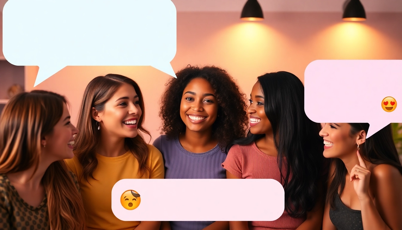 Engaging chats with شات بنات featuring diverse girls in a lively setting enhancing the online conversation experience.