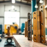 Highlighting quality door hinges manufacturer products in a professional workshop setting.