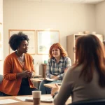 Interactively learning level 5 diploma in leadership and management for residential childcare answers in a vibrant classroom.