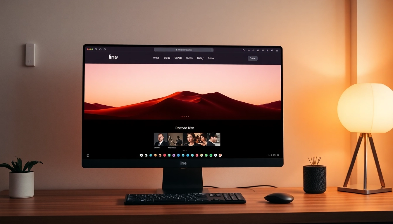Download the user-friendly interface of line下载電腟版 on a stylish desktop.