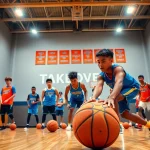 Young athletes practicing techniques at Takeover Basketball Academy to enhance their skills.