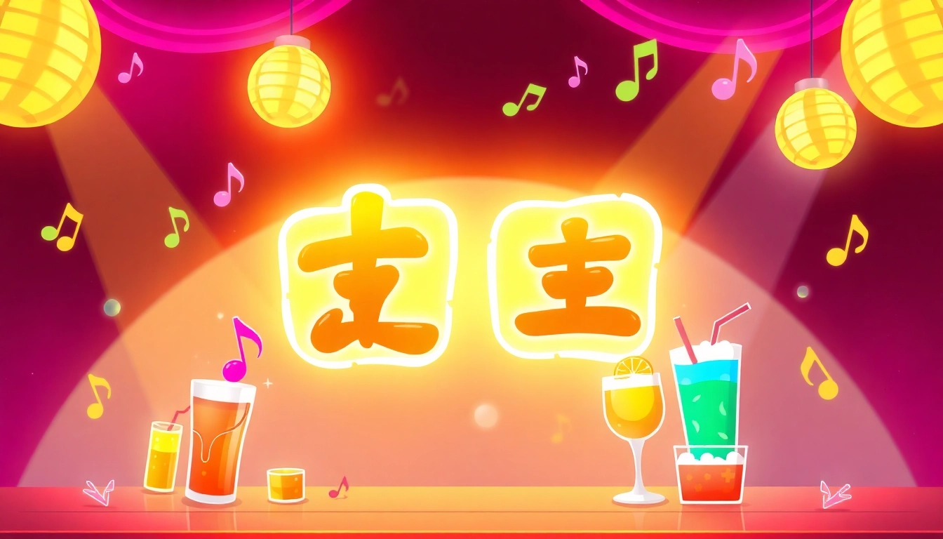 Enjoy a vibrant depiction of 汽水音乐网页版 with music notes and colorful beverage icons.