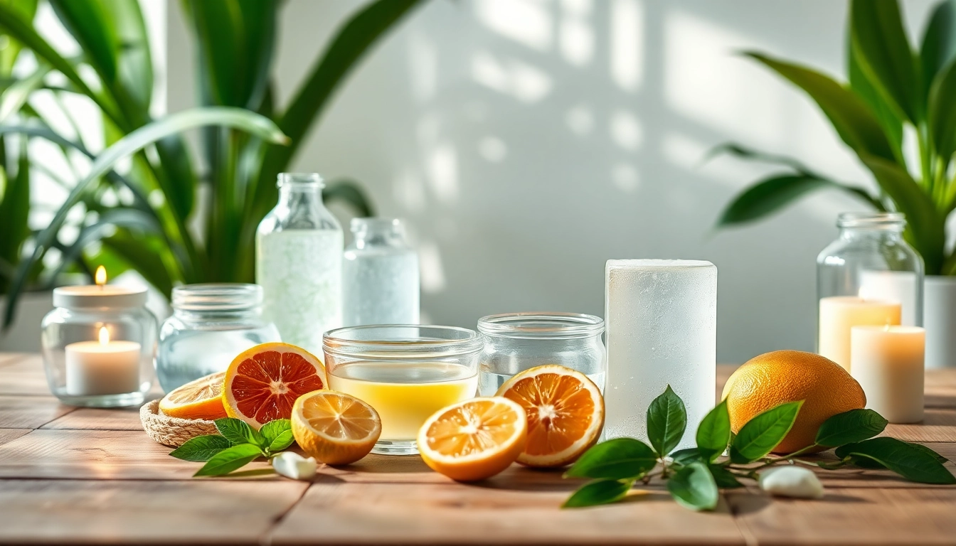 Entgiftung in einem entspannenden Spa-Ambiente mit Kräutertees und frischen Früchten