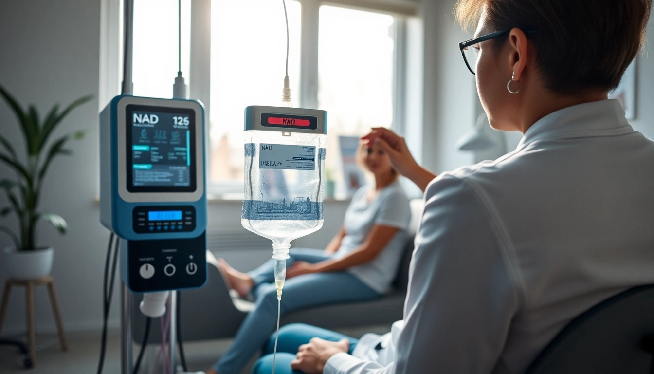 Experience detailed insights on nad iv therapy cost with a healthcare professional in a calming treatment room.