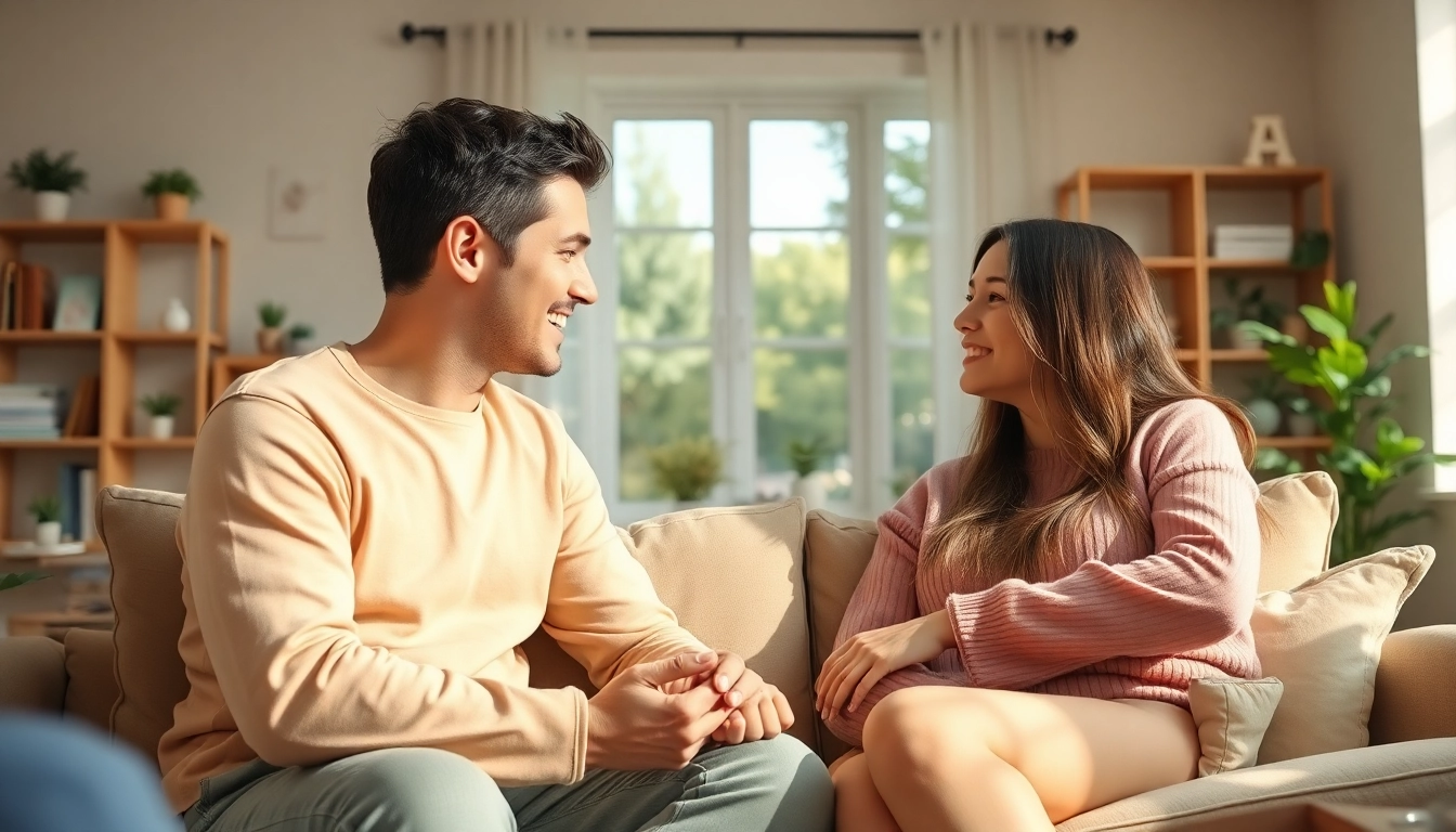 Couple engaging in effective communication in relationships, demonstrating openness and connection.