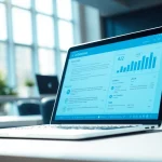 Identify AI-generated content with a professional AI detection tool featured in a modern office.