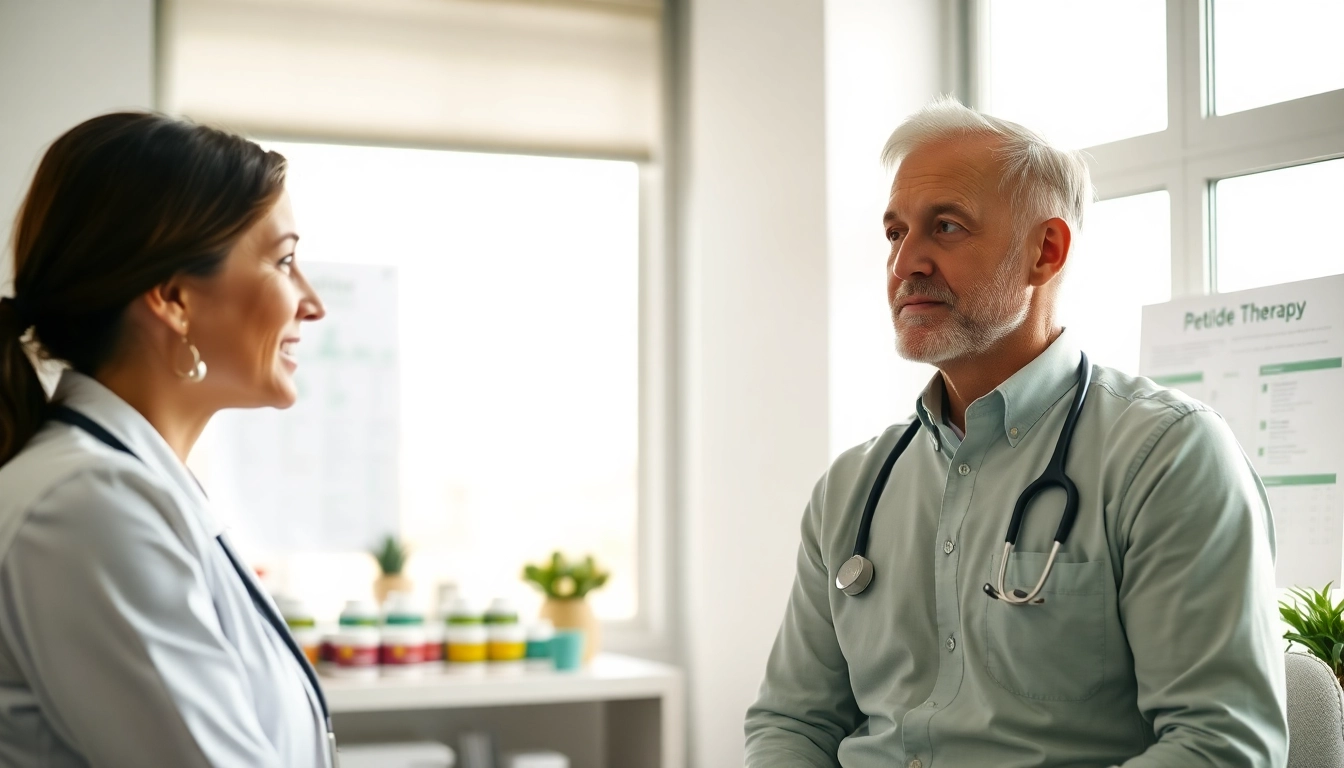 Discover Peptide Therapy benefits in a professional consultation setting with a healthcare provider.