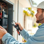 Repairing an electrical panel in Clearwater, ensuring safety and efficiency.