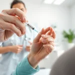 Administering Injectable Weight Loss treatment in a professional healthcare setting.
