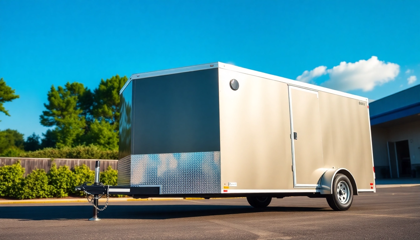 Explore high-quality Bri-Mar trailers for sale near me in a vibrant outdoor setting.