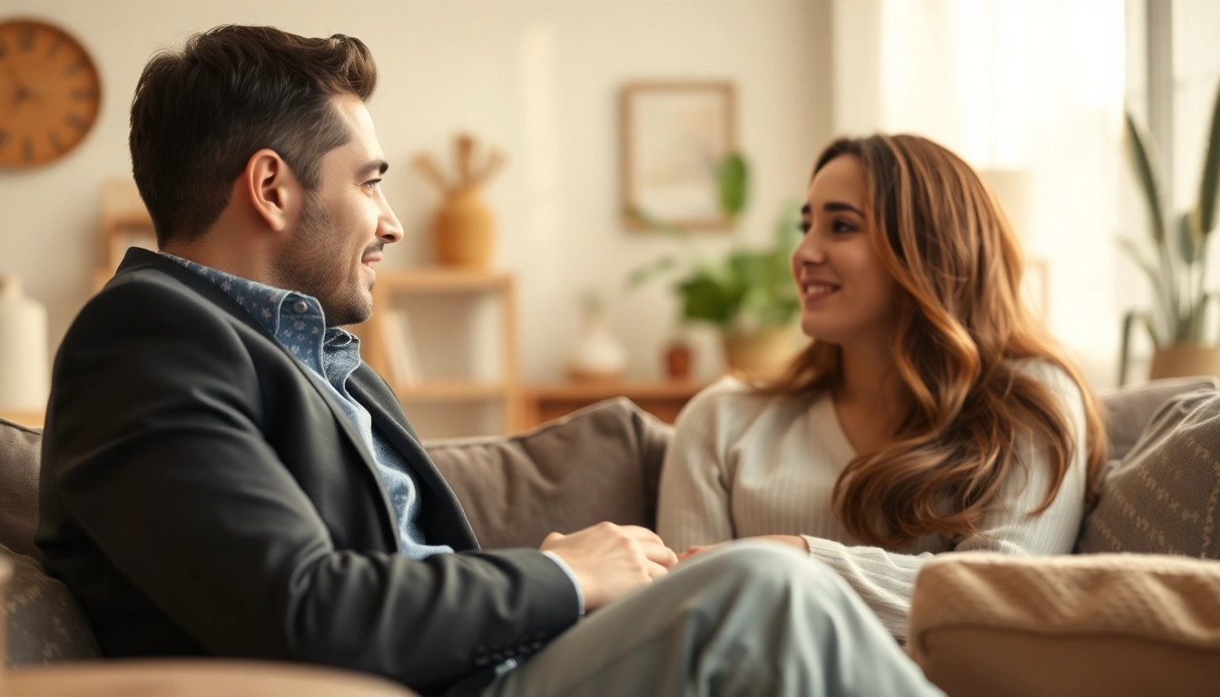 Couple engaging in communication in relationships, showcasing active listening and emotional connection.