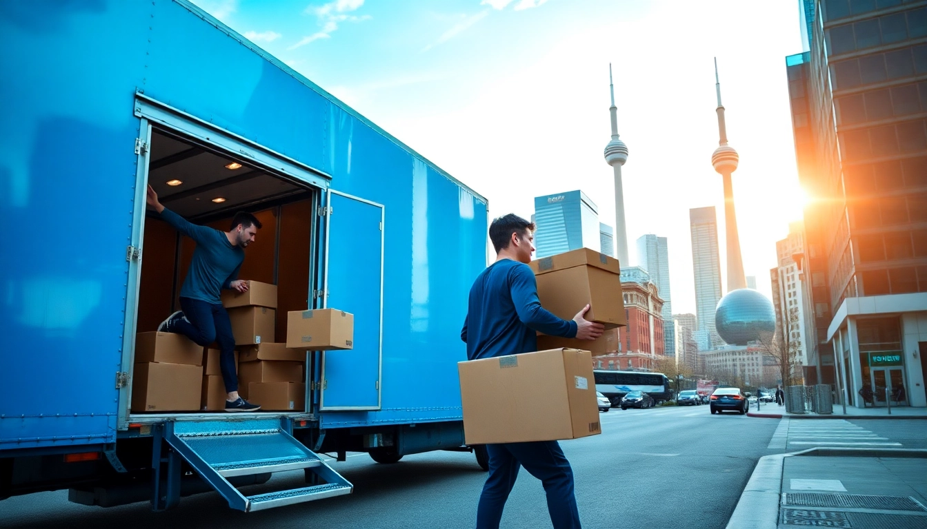 Packing and loading for a Toronto moving experience with professional movers.