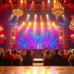 Experience thrilling matinee vegas performances with a vibrant stage and captivating costumes.