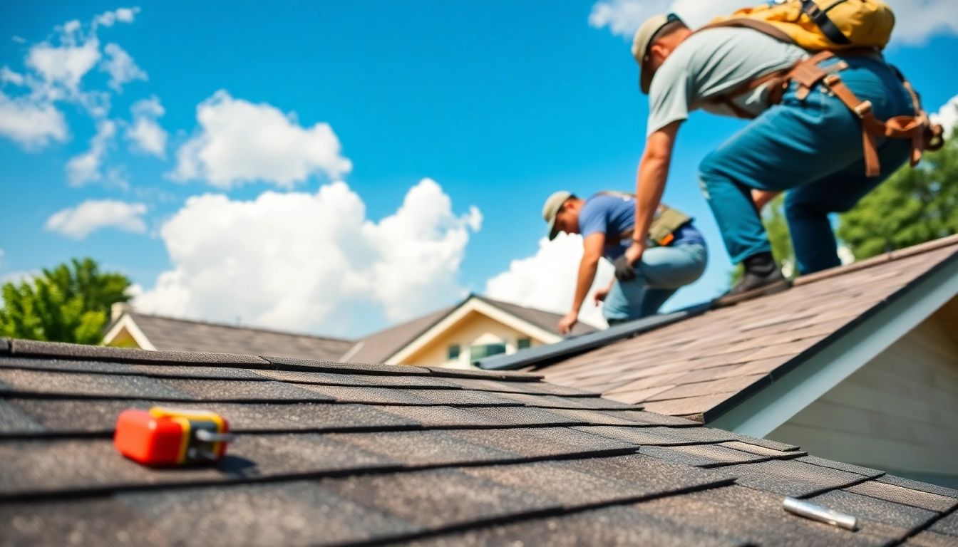 Showcasing a roofer expertly working on Roofing Vancouver Wa residential home.