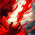 Intense depiction of Anger through a dramatic silhouette engulfed in flames, showcasing emotion.
