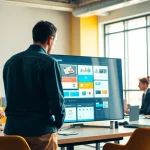 Showcasing a collaborative team of kansas city web design companies in a modern workspace.