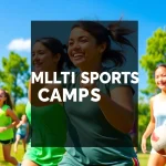 Girls actively participating in Multi Sports Camps for Girls, showcasing teamwork and joy.